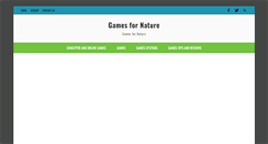 Desktop Screenshot of gamesfornature.com