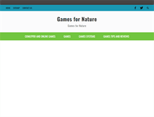 Tablet Screenshot of gamesfornature.com